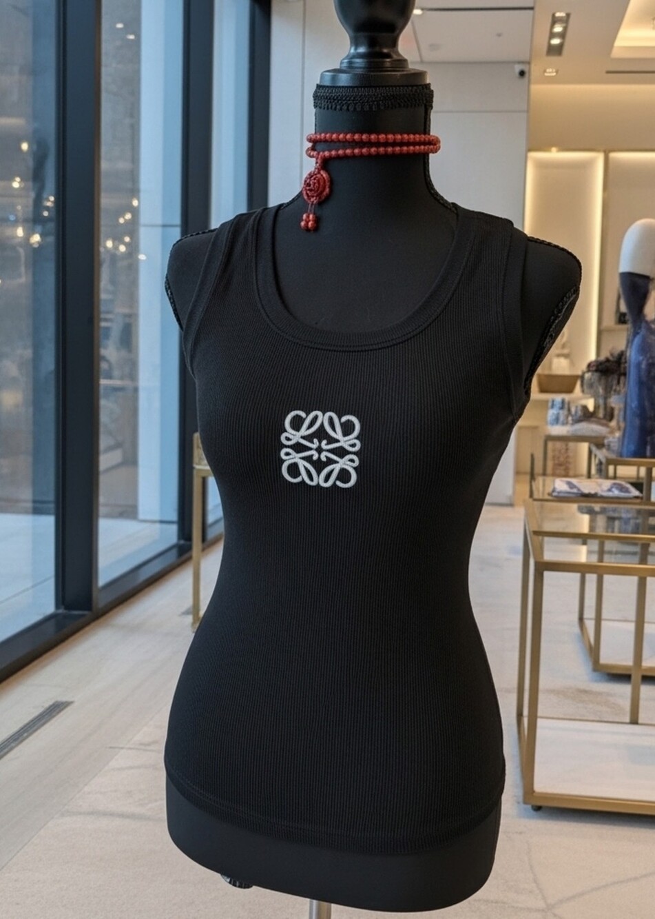 LOEWE Anagram Ribbed Sleeveless Top | NWT | Luxury Designer